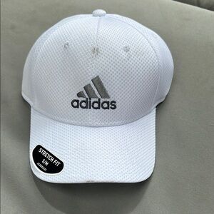Adidas White Mesh Stretch Cap